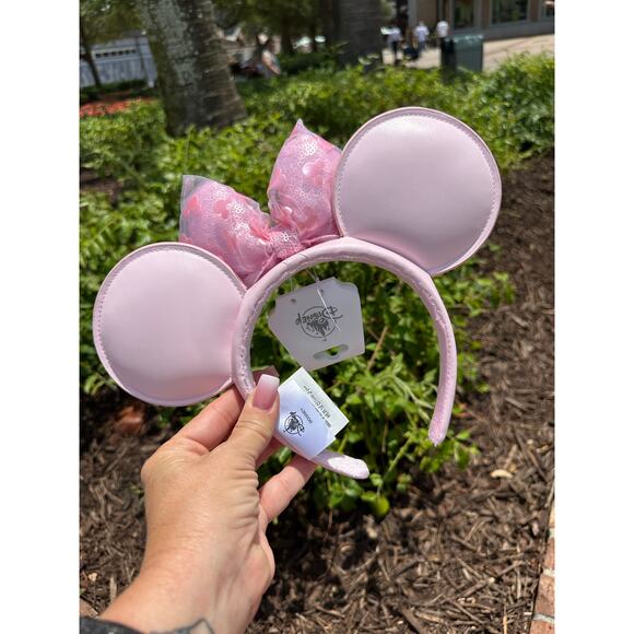 Disney Pink Milk Mesh Sequin Ears - Picture 3 of 5